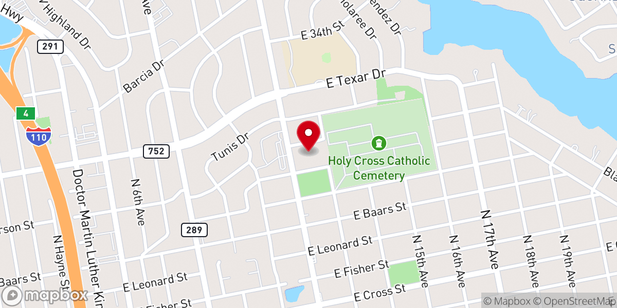 Map showing location of Saint Christopher's Episcopal Church