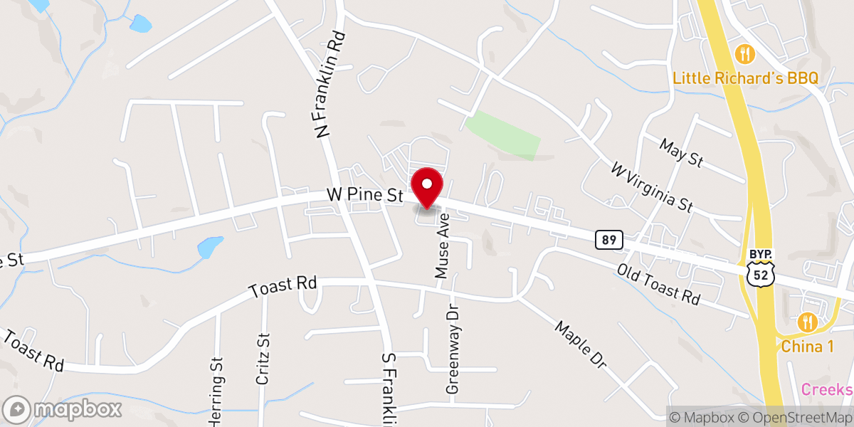 Map showing location of Iglesia Pentecostal Rosa de Saron