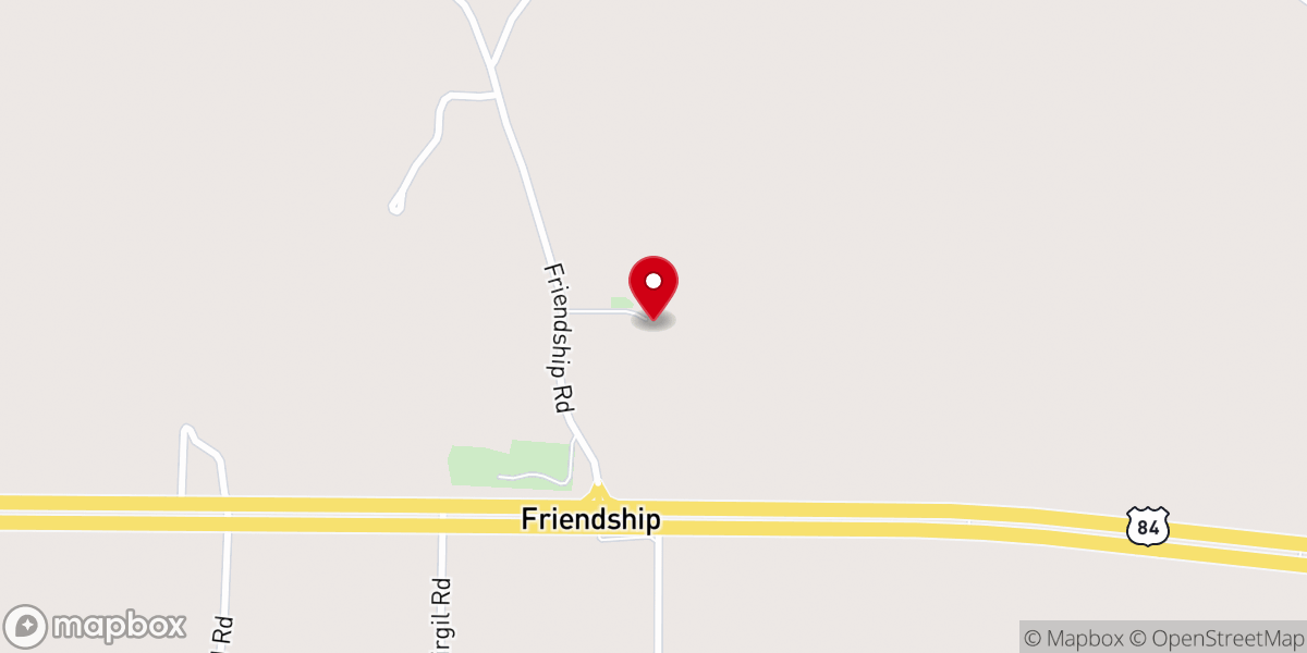 Map showing location of Friendship Sanctified Church