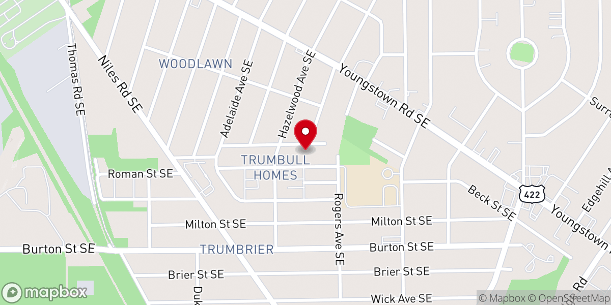 Map showing location of Progressive Baptist Church