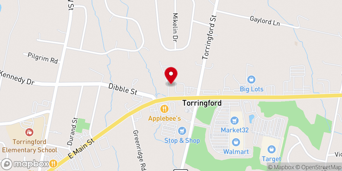 Map showing location of Thrive Church - Torrington