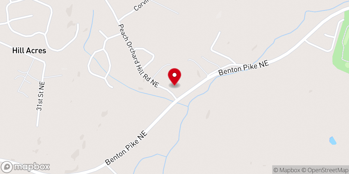 Map showing location of Benton Pike House of Prayer
