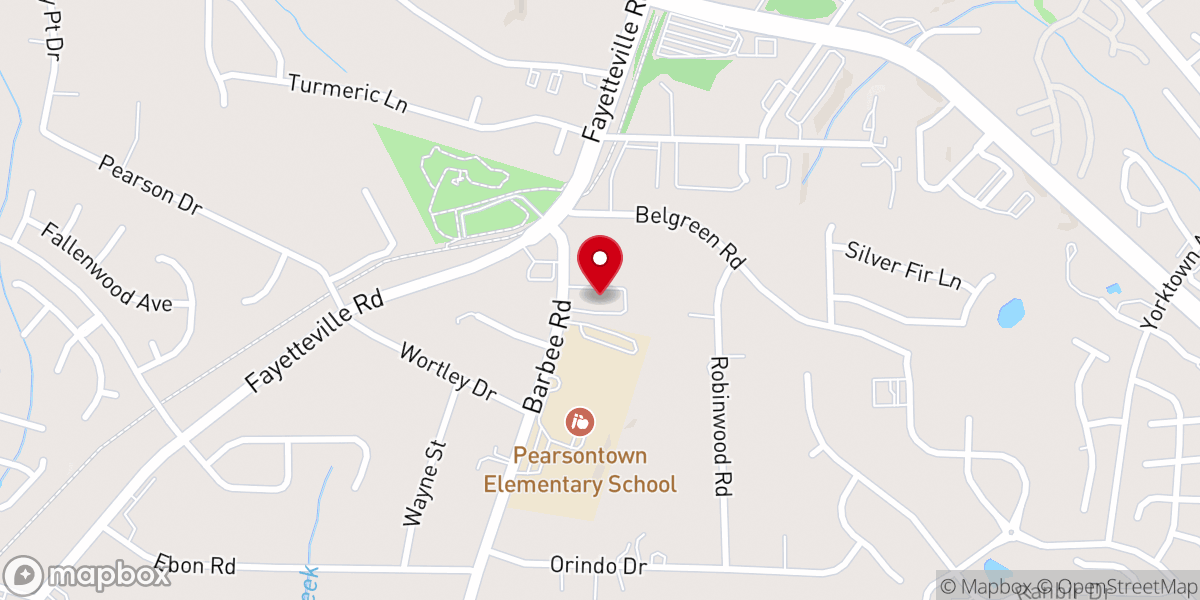 Map showing location of Community Baptist Church
