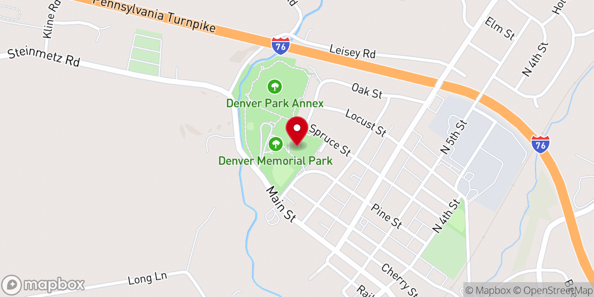 Map showing location of Denver Park Pavilion #2