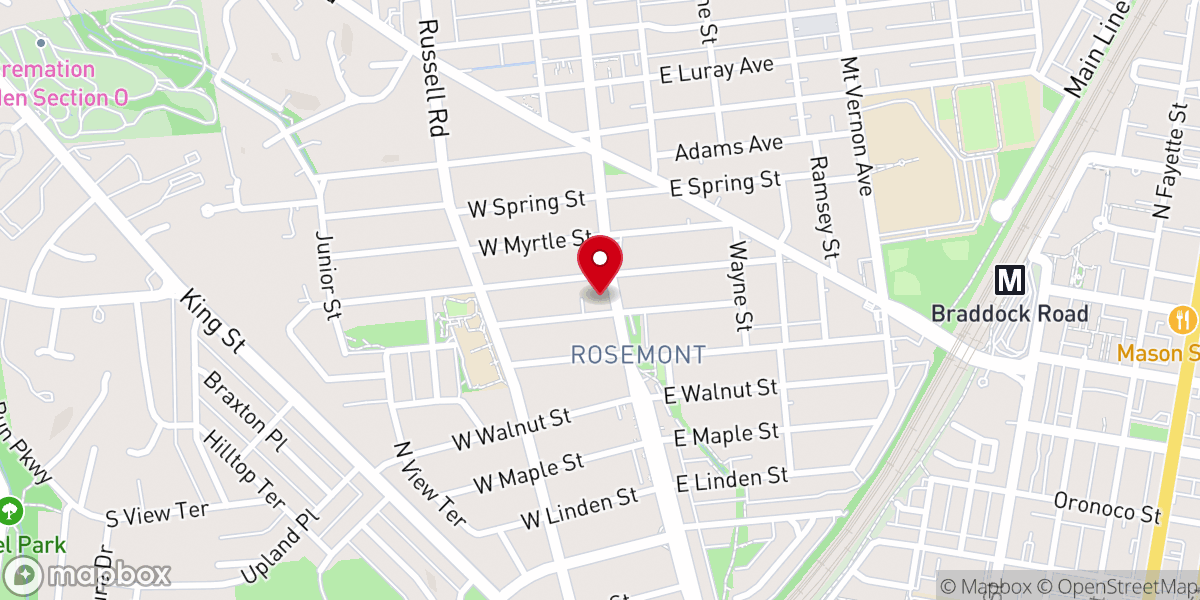 Map showing location of Commonwealth Baptist Church