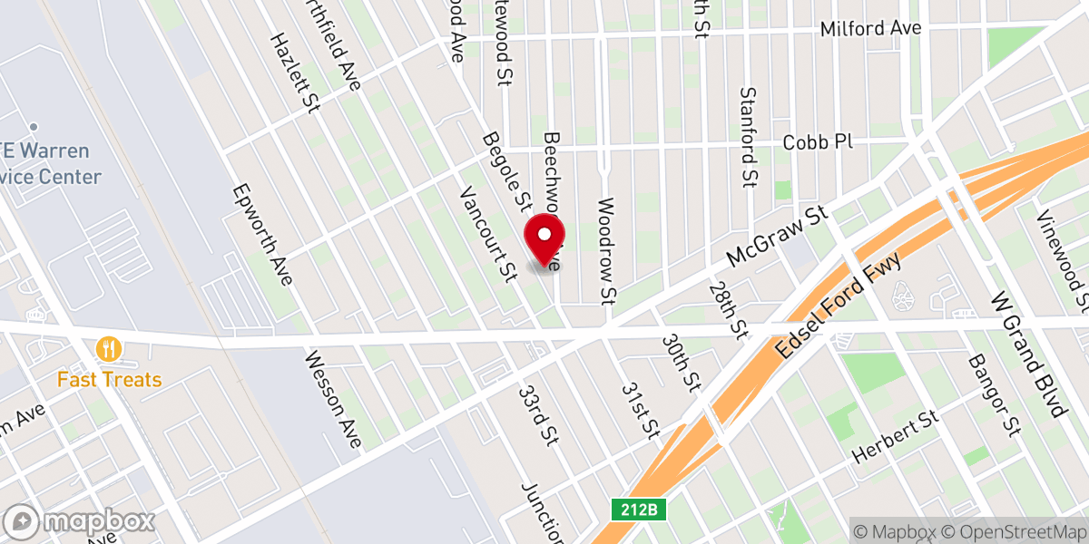 Map showing location of Goodwill Baptist Church