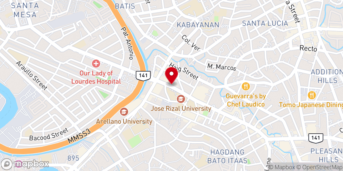 Map showing location of TASK Church Shaw JRU Mandaluyong