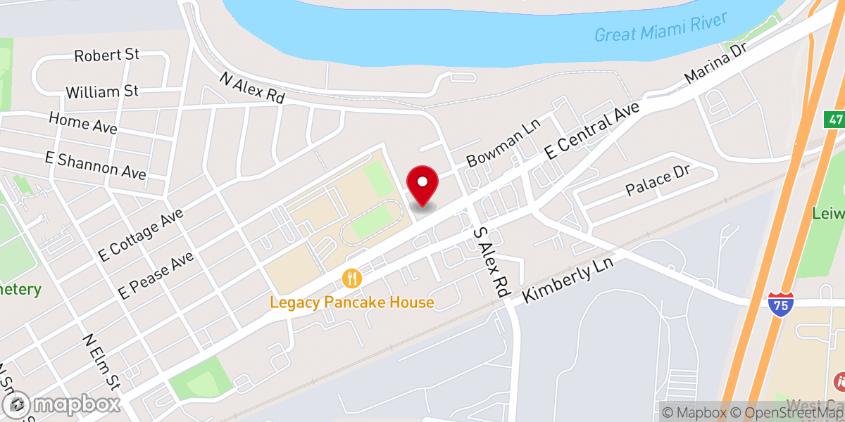 Map showing location of Assembly of God