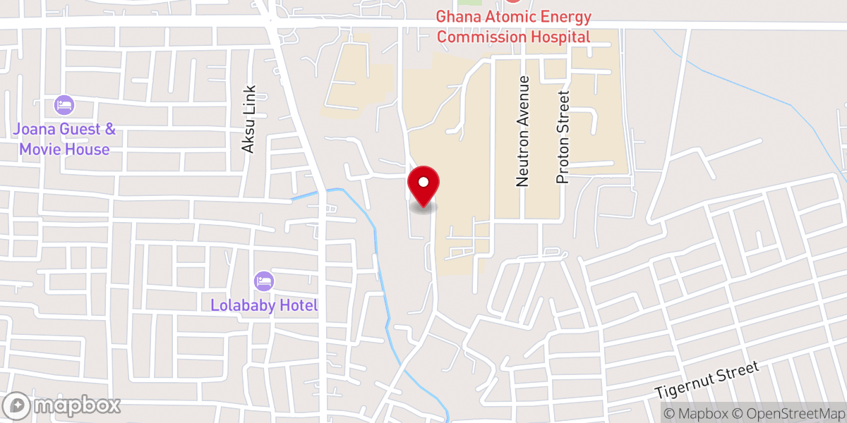 Map showing location of Pentecost International Worship Centre (PIWC) - Atomic