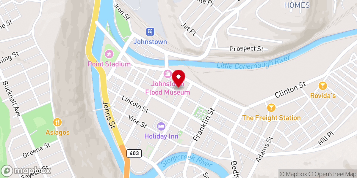 Map showing location of St. Mark’s Episcopal Church