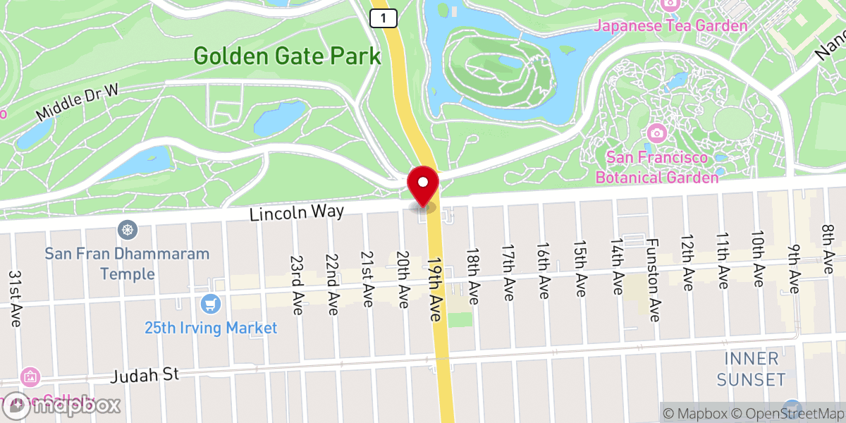 Map showing location of Church In San Francisco
