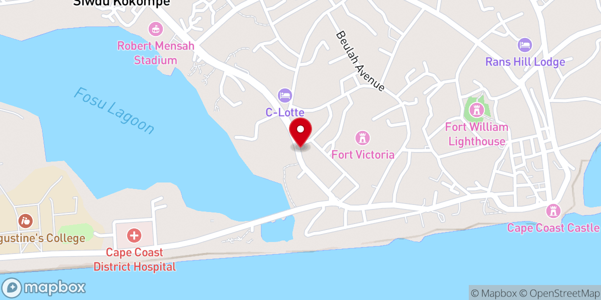 Map showing location of Church Of Christ, Cape Coast Central Congregation