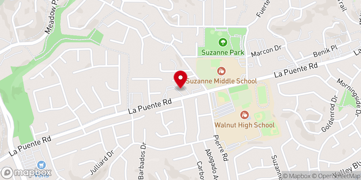 Map showing location of Evangelical Formosan Church of East Valley