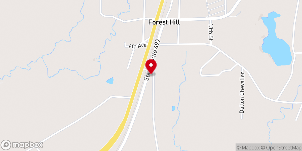 Map showing location of Our Lady of Guadalupe Catholic Mission