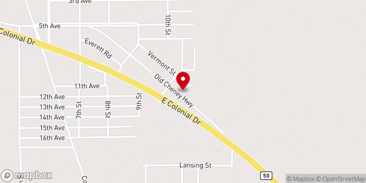 Map showing location of Iglesia de Dios Pentecostal M.I. en Bithlo