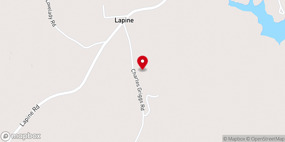 Map showing location of Lapine Church