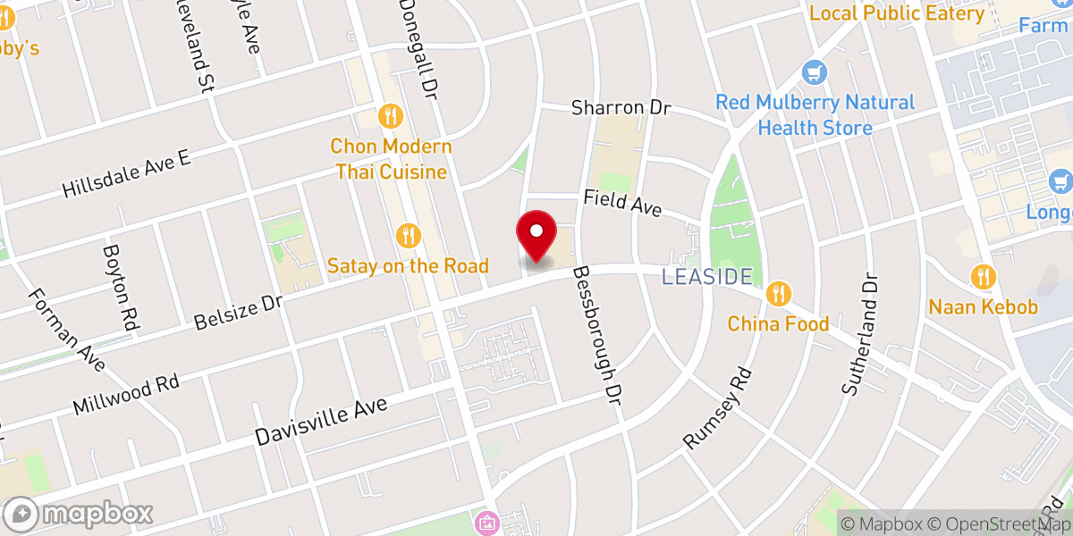 Map showing location of St. Anselm Parish