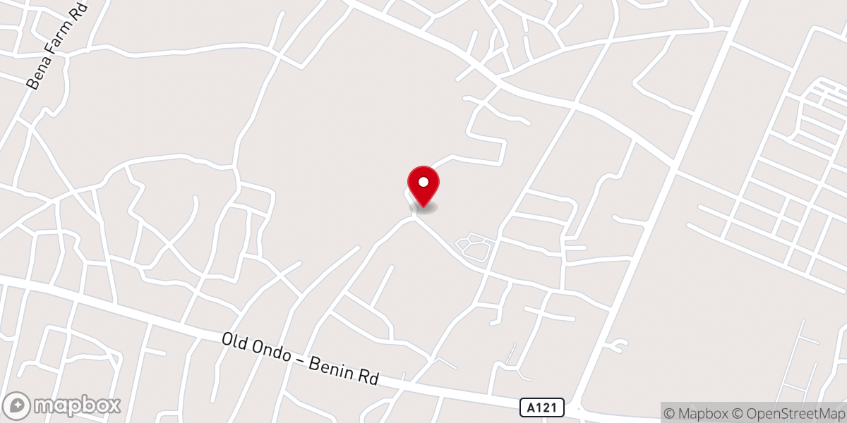Map showing location of Good Shepherd Catholic Church, Ilese