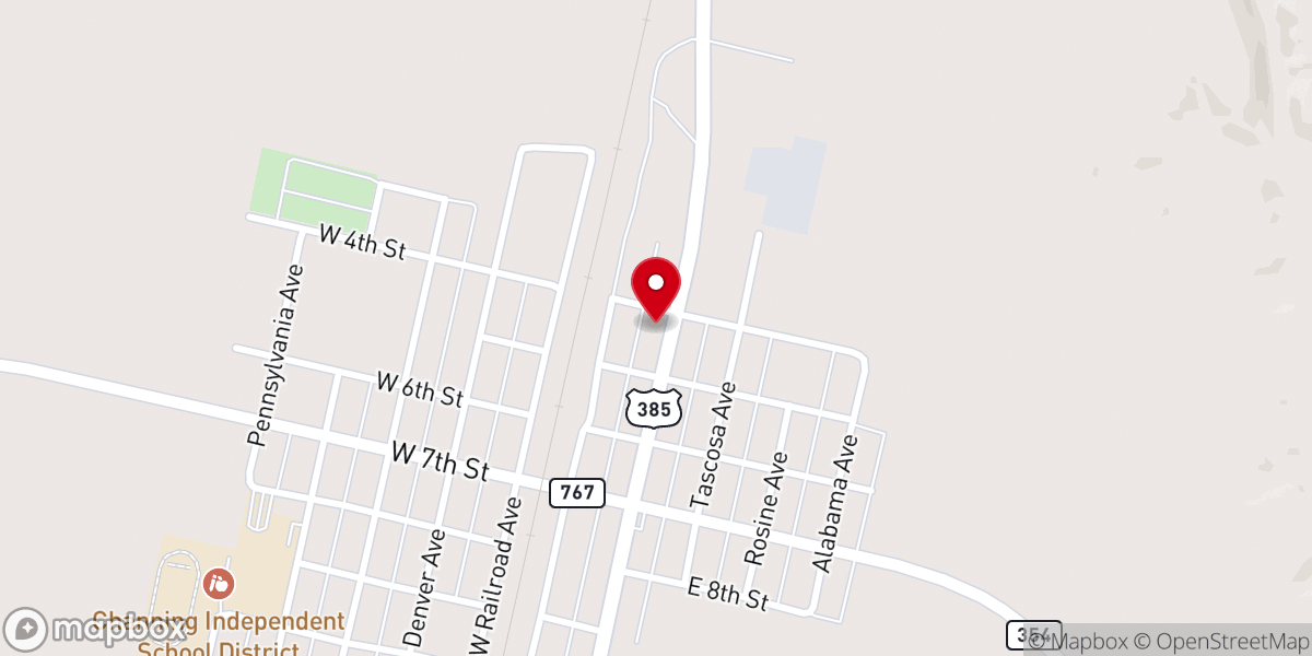 Map showing location of Saddle Mountain Cowboy Church