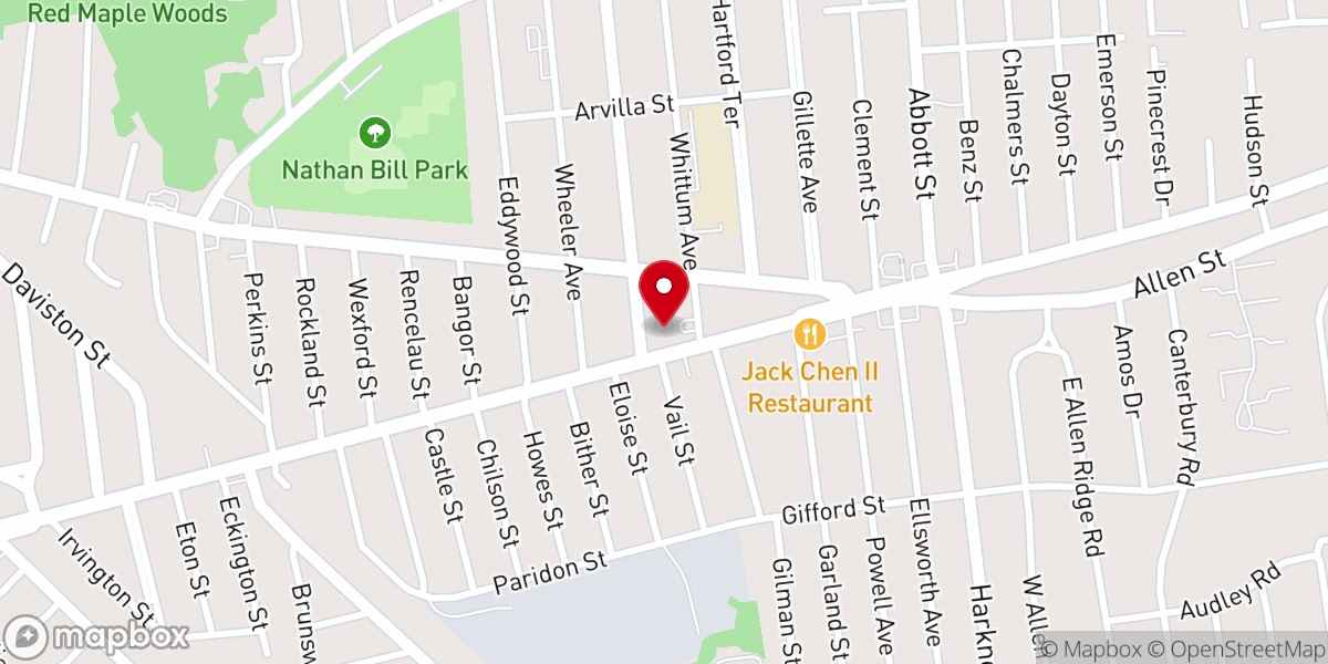 Map showing location of First Springfield Seventh-day Adventist Church