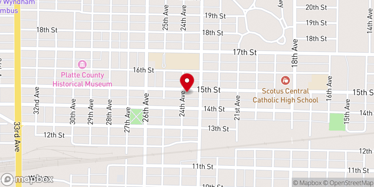Map showing location of Immanuel Family Life Center