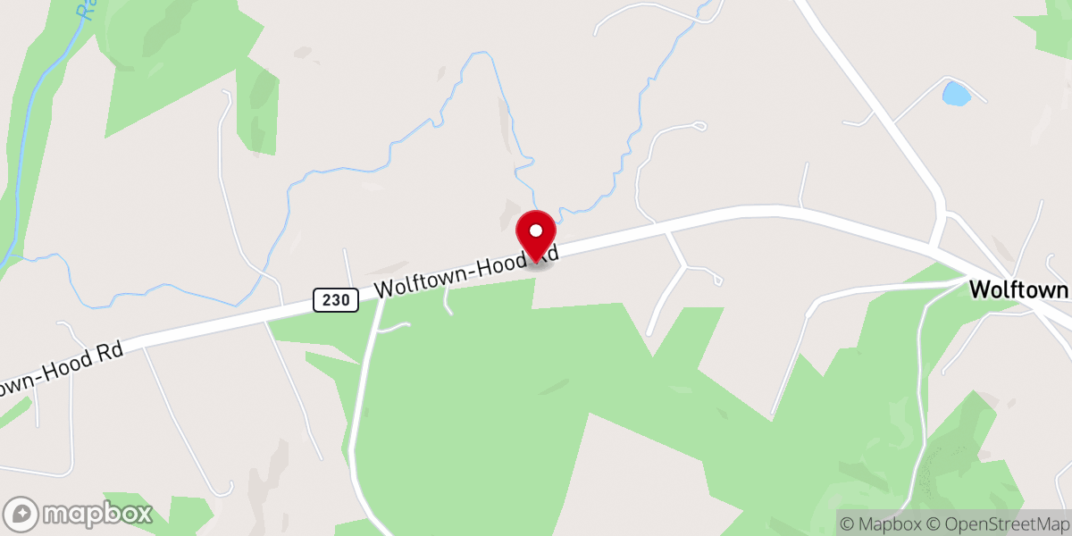 Map showing location of Rock Hall Baptist Church