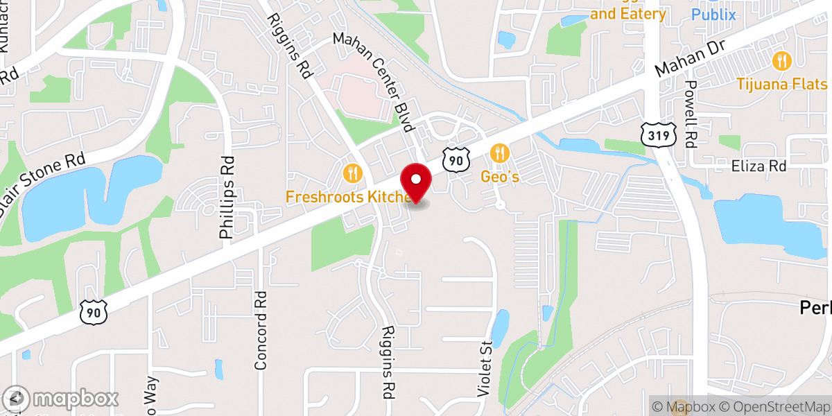 Map showing location of Providence Reformed Baptist Church