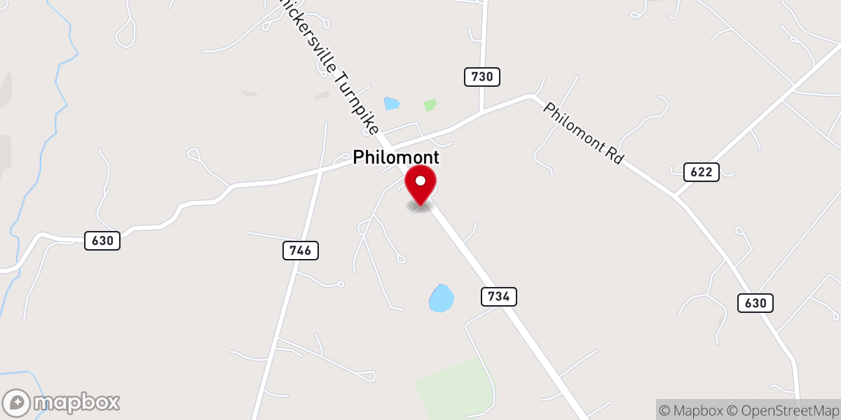 Map showing location of Roszell Chapel United Methodist