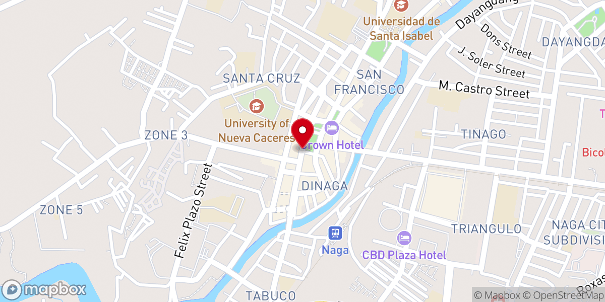 Map showing location of IRM Ministries – Naga City, Camarines District 1
