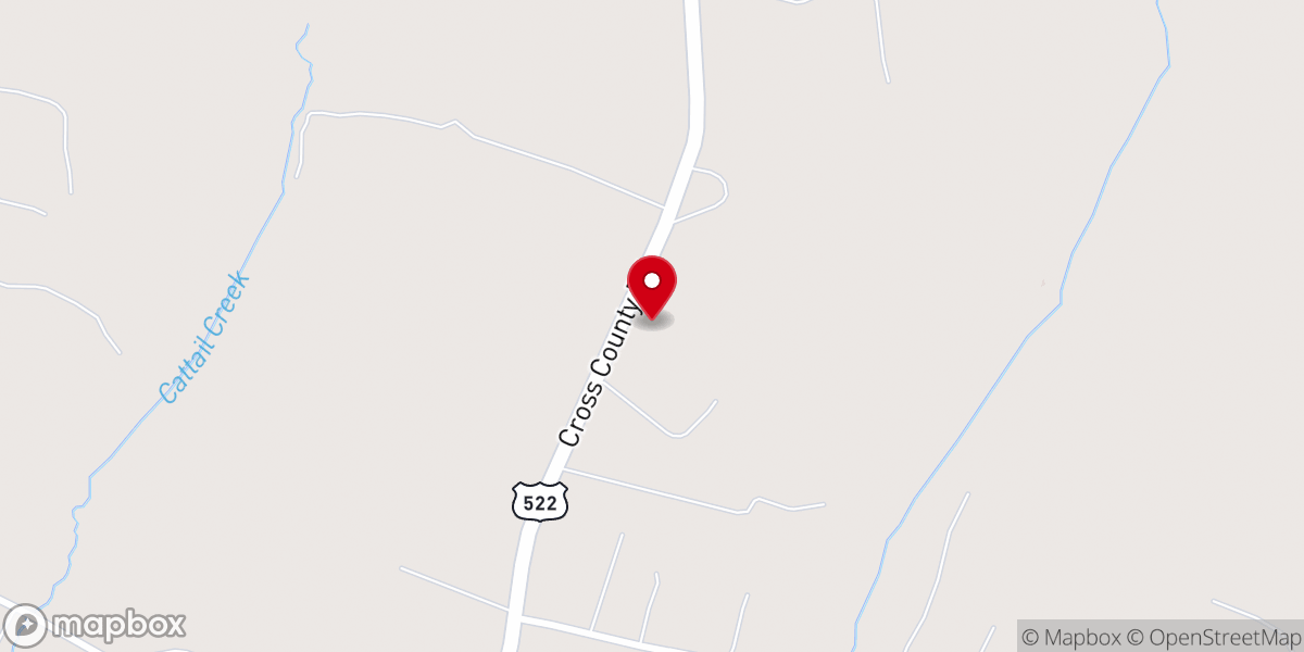 Map showing location of Emmanuel Baptist Church