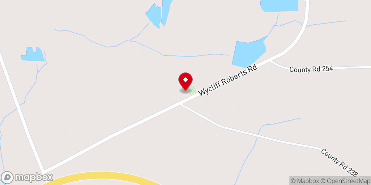 Map showing location of Glory Church