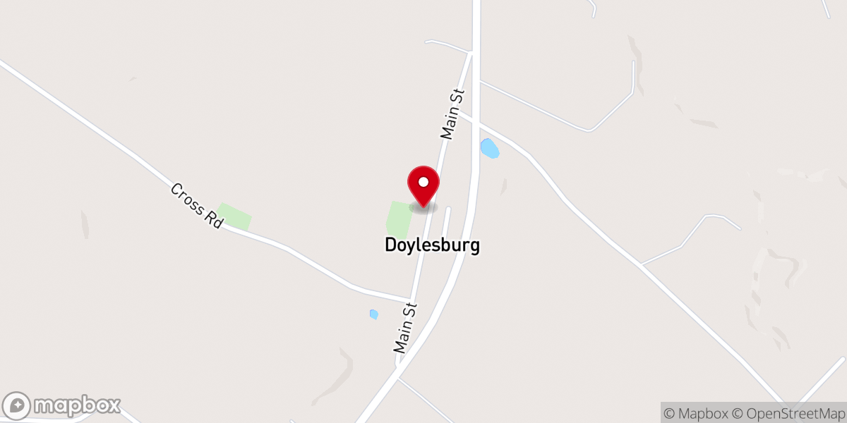 Map showing location of Doylesburg United Methodist Church