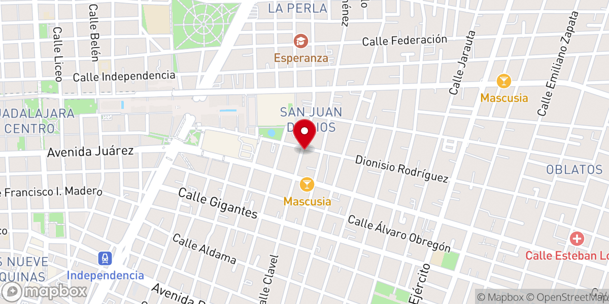 Map showing location of Basílica del Sagrado Corazón