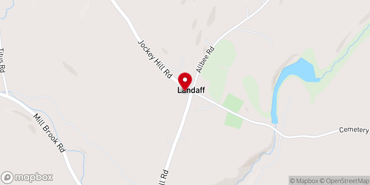 Map showing location of Center Hill Church