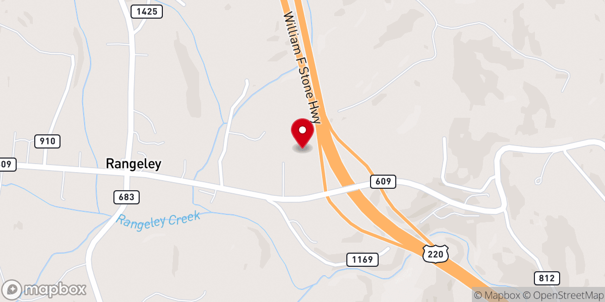 Map showing location of Victory Baptist Church