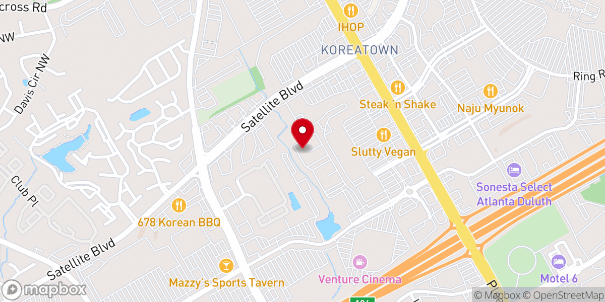 Map showing location of Atlanta Beloved Church