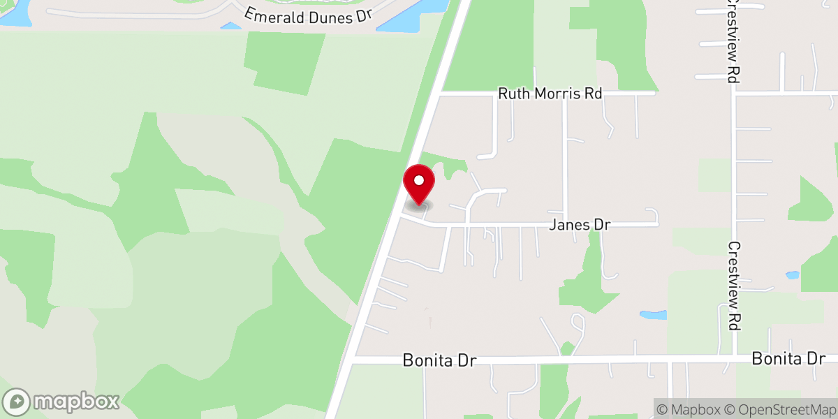 Map showing location of Sun City Christian Center