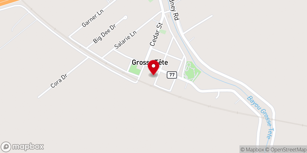 Map showing location of St. Joseph Catholic Church