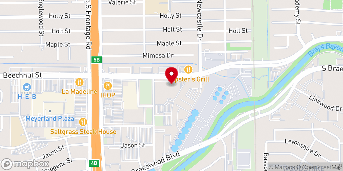 Map showing location of Congregation Beth Yeshurun