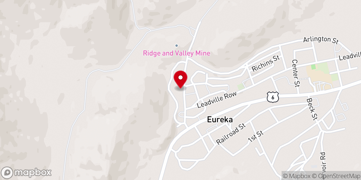 Map showing location of Saint Patrick’s Catholic Church, Eureka