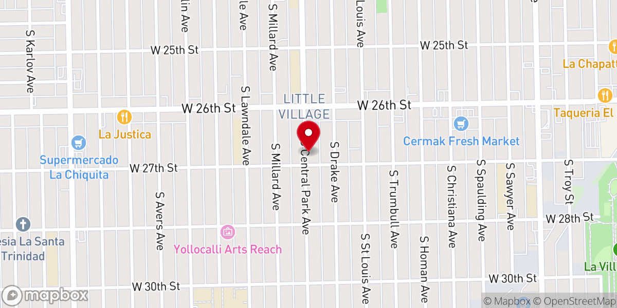 Map showing location of St. Agnes of Bohemia Catholic Church