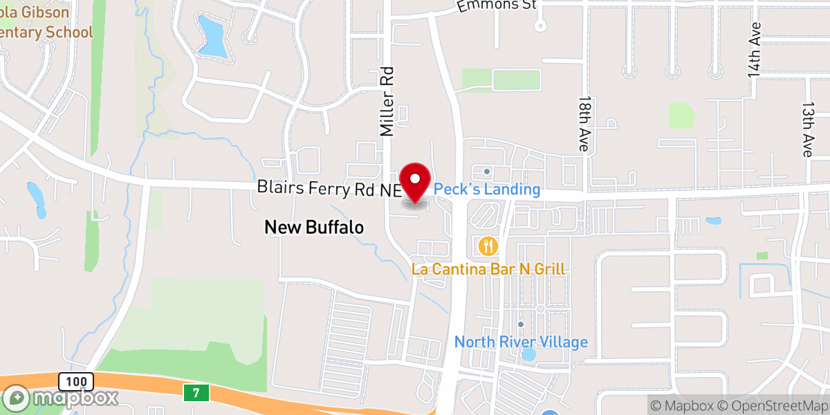 Map showing location of Buffalo Evan United Brethren