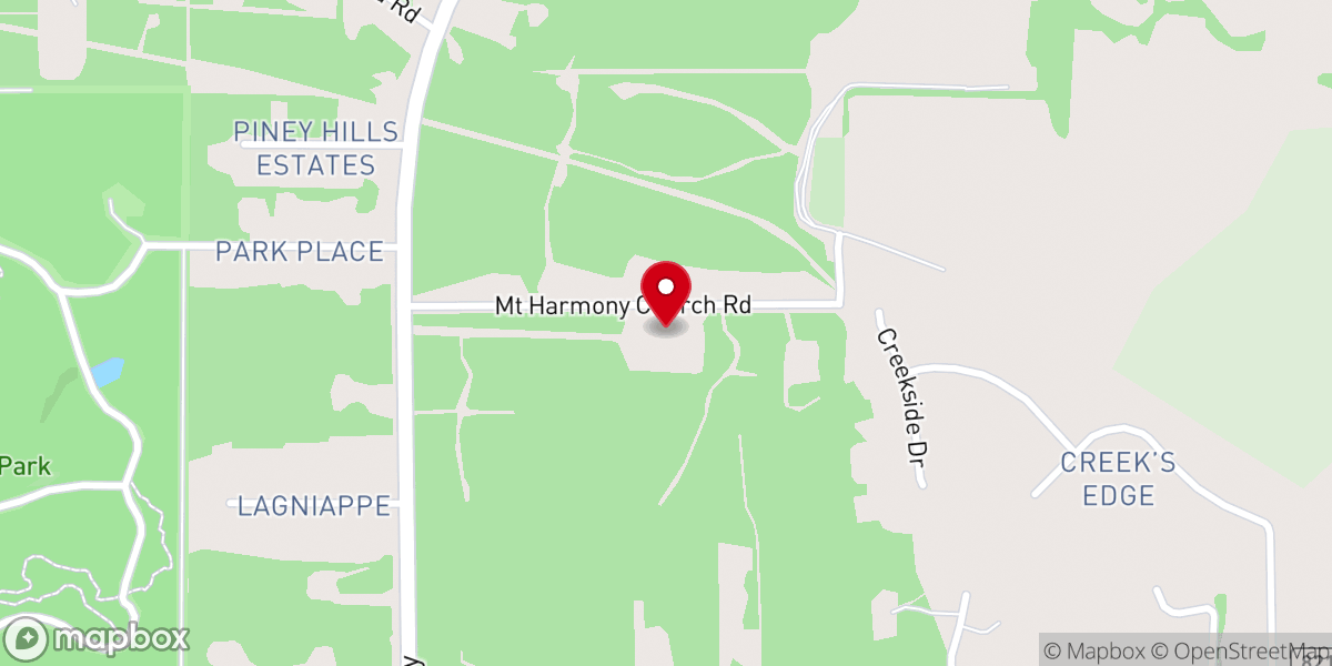 Map showing location of Mt Harmony Baptist Church