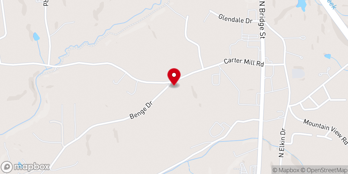 Map showing location of Elkin Baptist Association Office