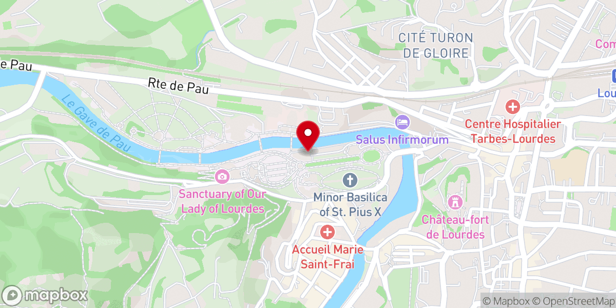 Map showing location of Saint Jean Marie Vianney Chapel