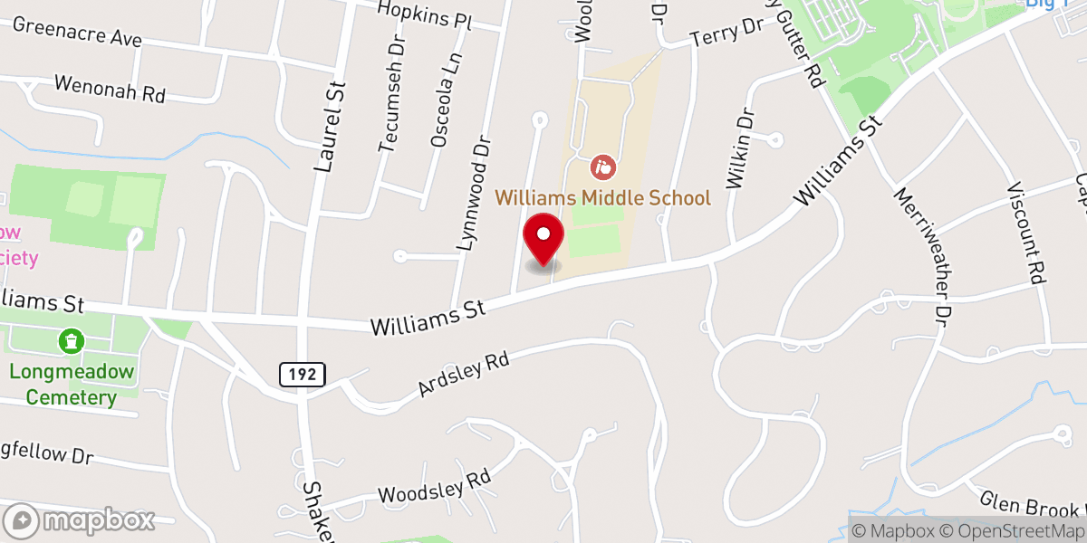 Map showing location of Springfield Mikvah Association