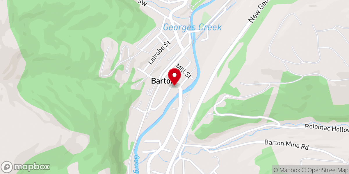 Map showing location of Presbyterian Church of Barton