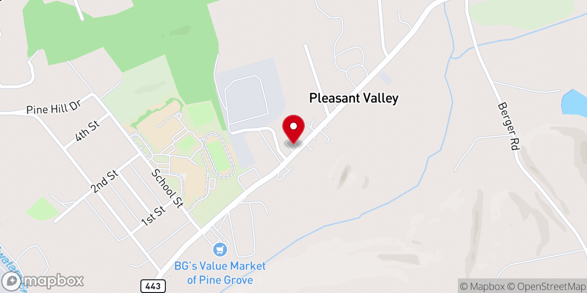 Map showing location of Pine Grove Dunkard Brethren Church