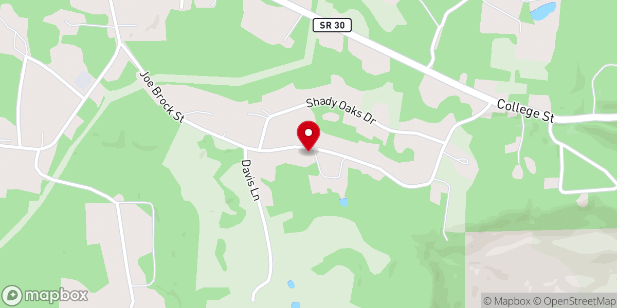 Map showing location of Spencer Church of God