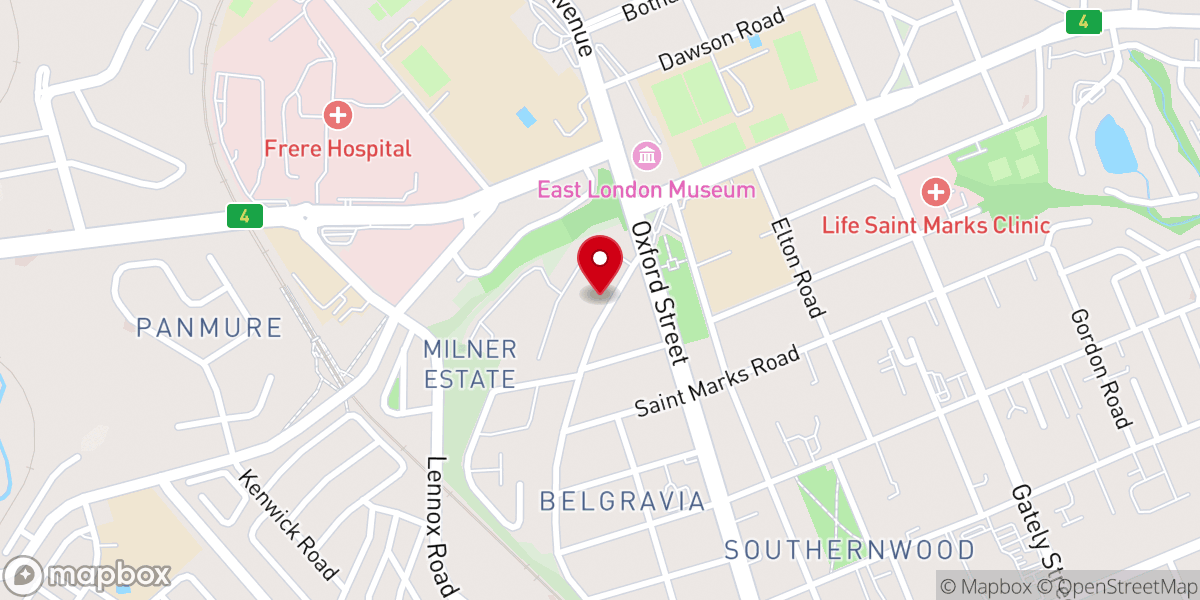 Map showing location of Destiny Church Assembly of God